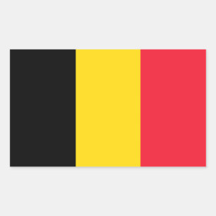 Belgium Flag Rectangle Sticker
