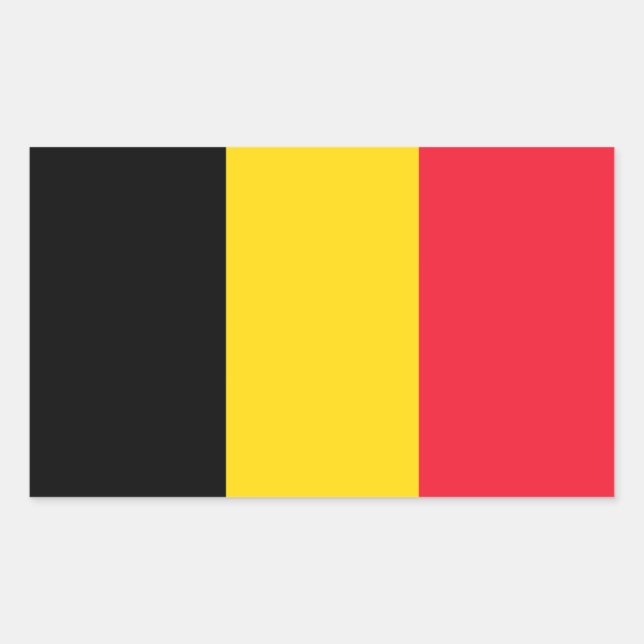 Belgium Flag Rectangle Sticker (Front)