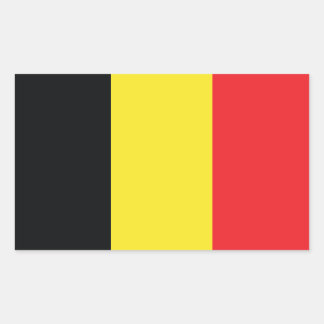 Belgium Flag Rectangular Sticker