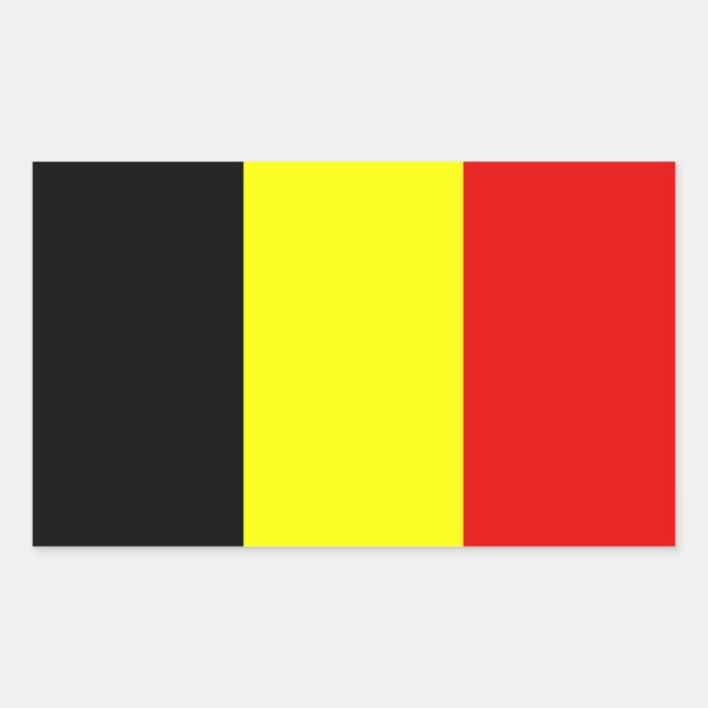 Belgium flag rectangular sticker (Front)