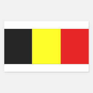 Belgium flag rectangular sticker