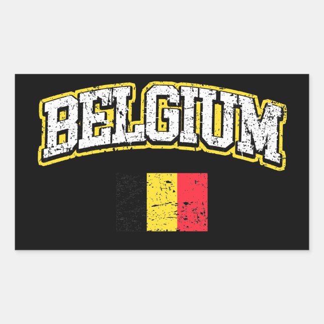Belgium Flag Rectangular Sticker (Front)