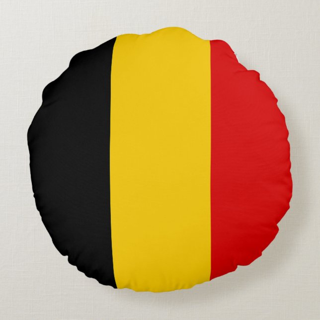 Belgium flag round cushion (Back)