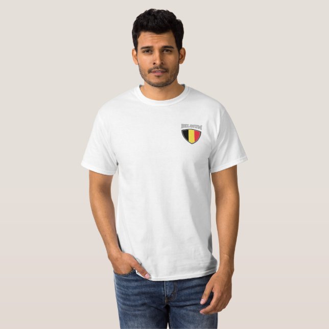 Belgium Flag Shield T-Shirt (Front Full)
