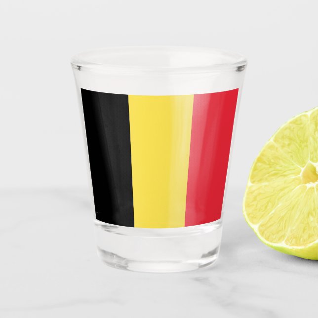 Belgium Flag Shot Glass (Front)