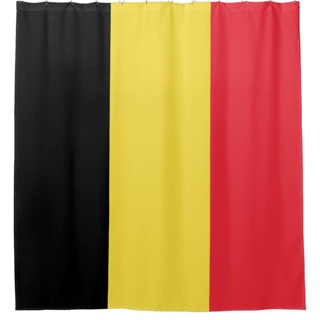Belgium Flag Shower Curtain (Front)