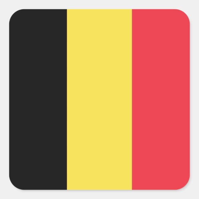 Belgium Flag Square Sticker (Front)