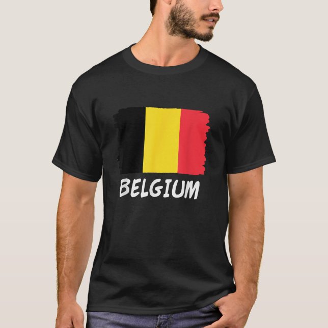 Belgium Flag T Shirt (Front)