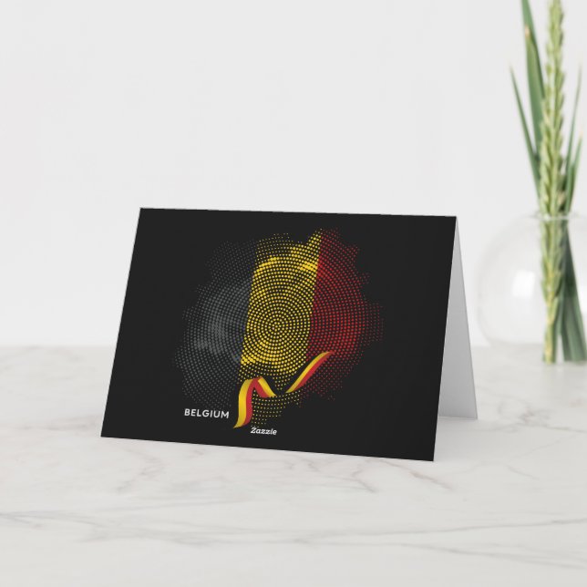 Belgium Flag Thank You Card (Back)