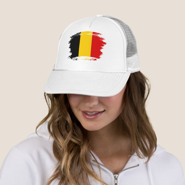 Belgium Flag Trucker Hat (In Situ)