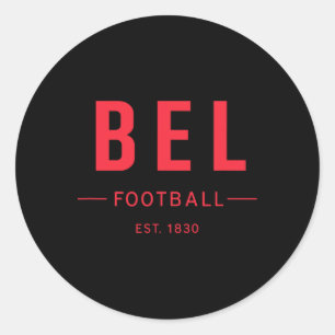 Belgium Football Est. 1830 Heritage Soccer Fan Tee Classic Round Sticker