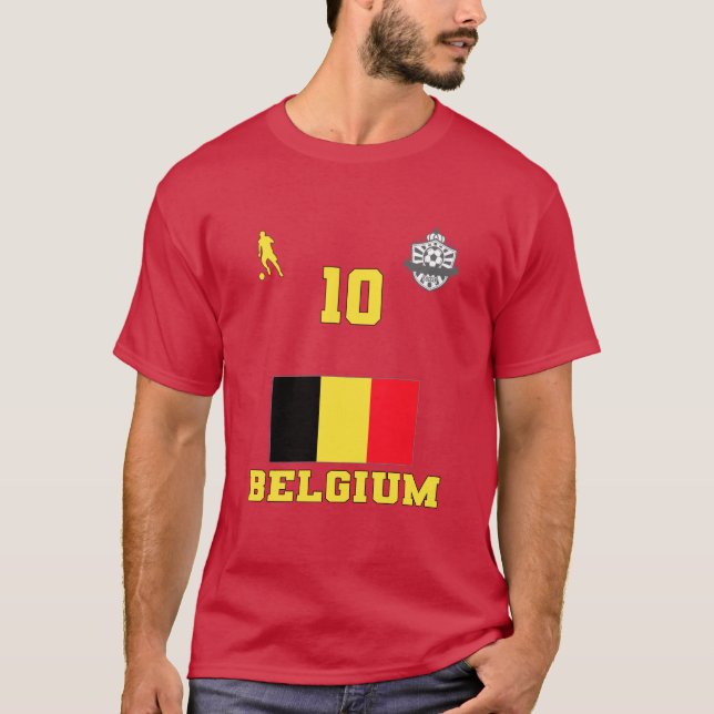 Belgium Football Soccer National Team #10 T-Shirt (Front)