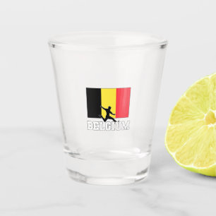 Belgium Football Soccer National Team Shot Glass
