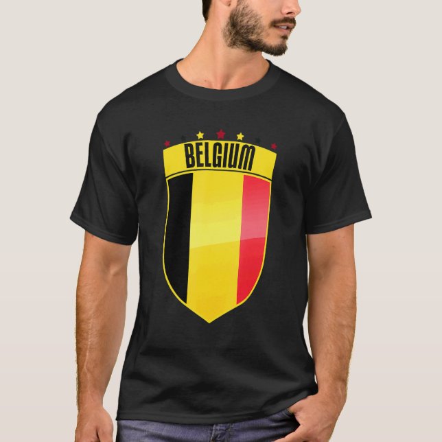 Belgium Football Supporter Visitor Belgian Soccer T-Shirt (Front)