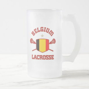 Belgium Frosted Glass Beer Mug