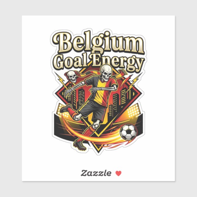 Belgium Goal Energy Skeleton Striker Nations Bold  (Sheet)