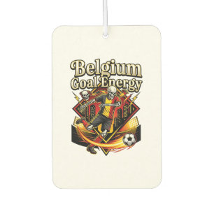 Belgium Goal Energy Skeleton Striker Nations Bold Car Air Freshener