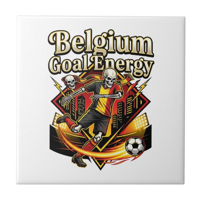 Belgium Goal Energy Skeleton Striker Nations Bold  Tile (Front)