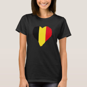 Belgium Heart Belgian Flag Belgique Belgie Belgian T-Shirt
