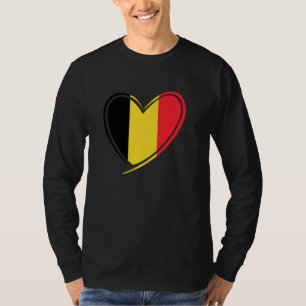 Belgium Heart Belgian Flag Patriotic Men Women Kid T-Shirt