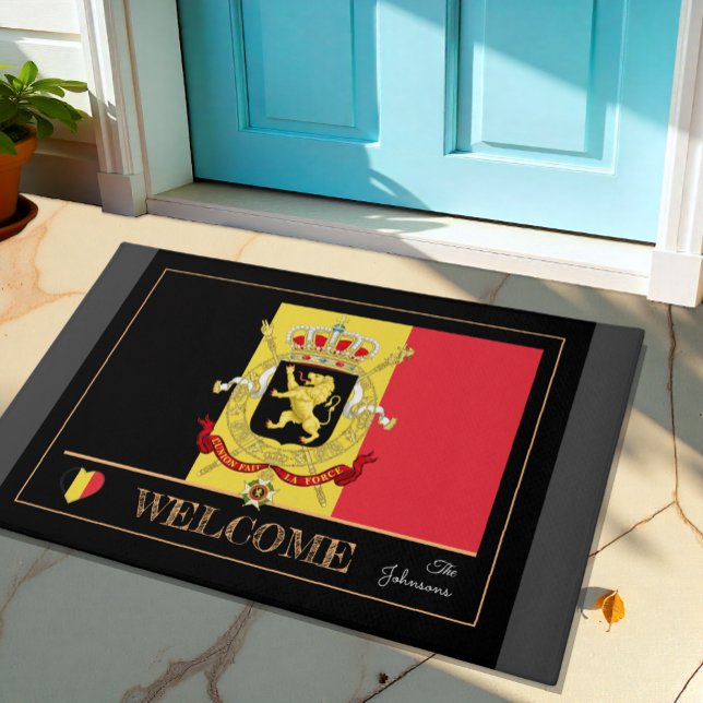 Belgium house mat, Belgian Flag sports / Welcome Doormat (Creator Uploaded)