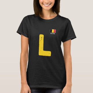 Belgium Human-Flag Letter L Group Matching Belgium T-Shirt