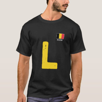 Belgium Human-Flag Letter L Group Matching Belgium T-Shirt