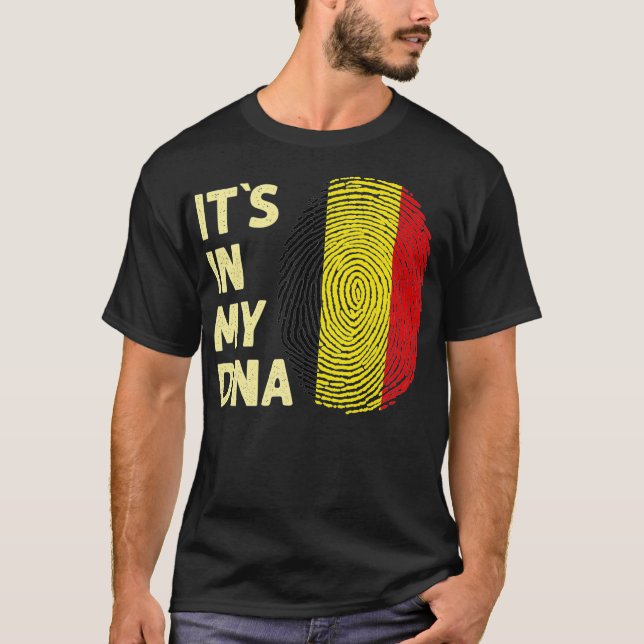 Belgium In My DNA Belgian Flag Team Belgium long d T-Shirt (Front)