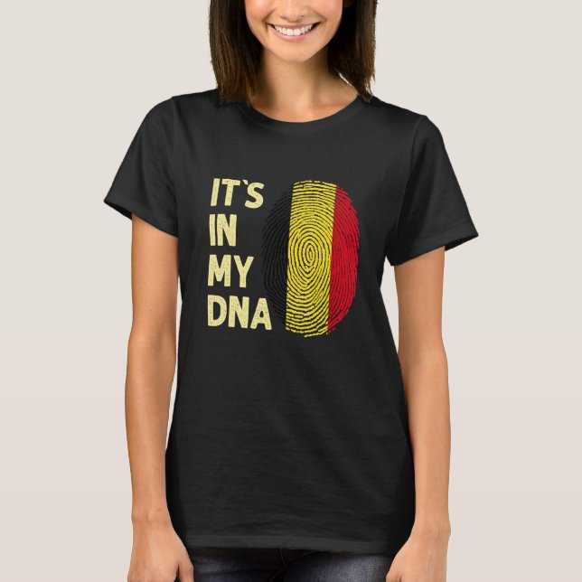 Belgium In My Dna Belgian Flag Team Belgium T-Shirt (Front)