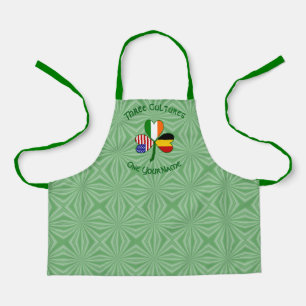 Belgium Ireland USA Shamrock Personalised Text  Apron