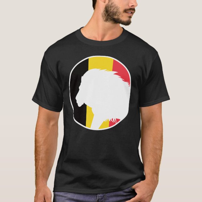 Belgium Lion Belgian National Animal Flag T-Shirt (Front)