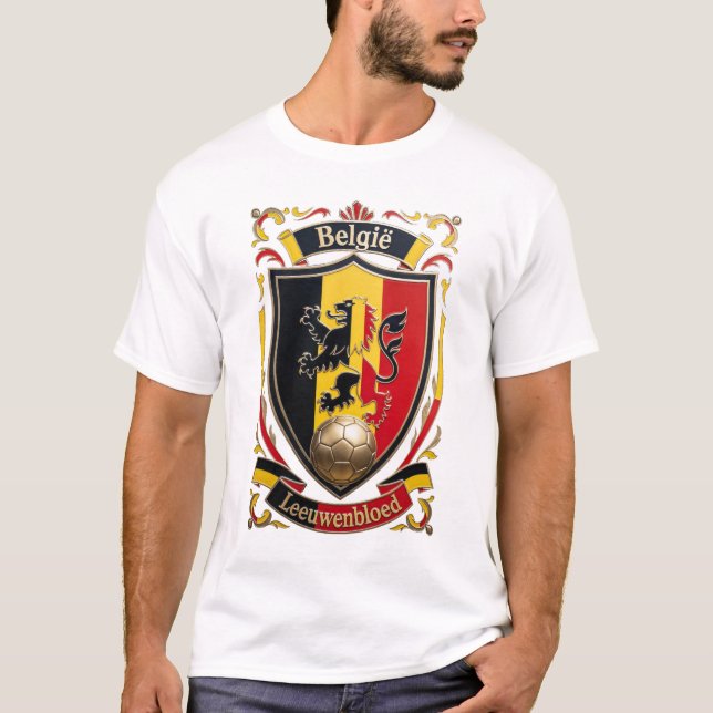 Belgium Lion Spirit, Belgian Bravery Gift T-Shirt (Front)