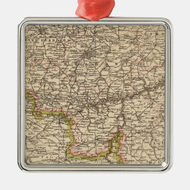 Belgium, Luxemburg Metal Tree Decoration (Front)