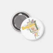Belgium Map Cities Magnet (Front/Back)