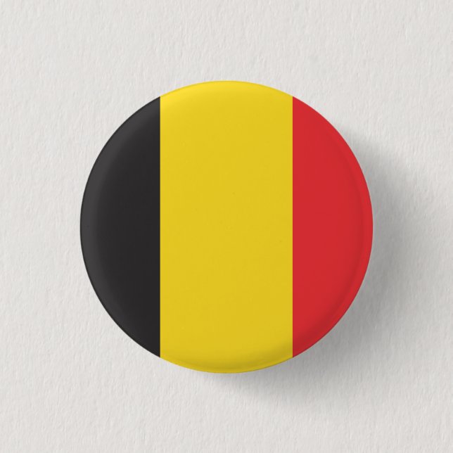 Belgium National Flag 3 Cm Round Badge (Front)