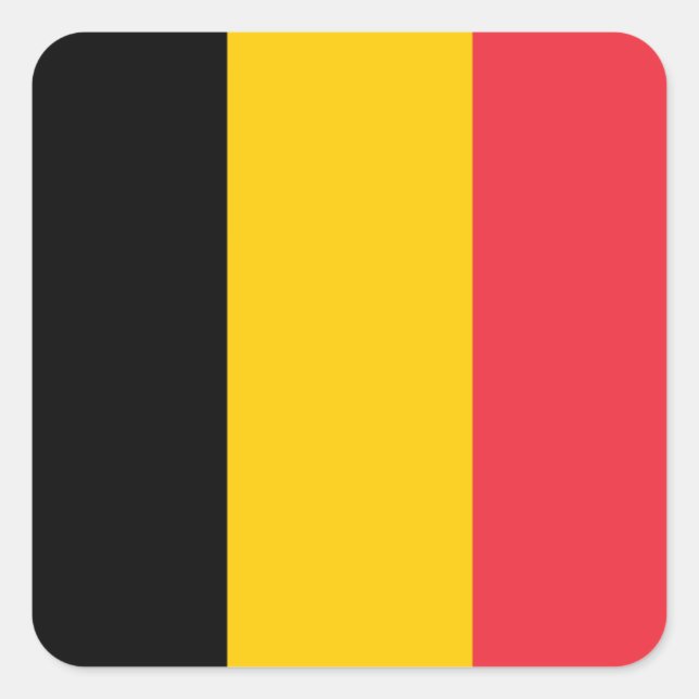 Belgium National Flag Square Sticker (Front)