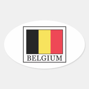 Belgium Oval Sticker
