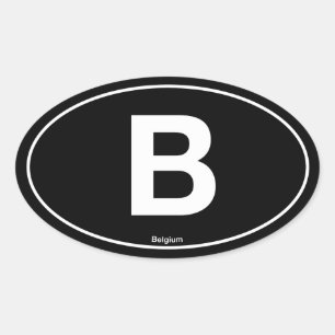 Belgium Oval Sticker