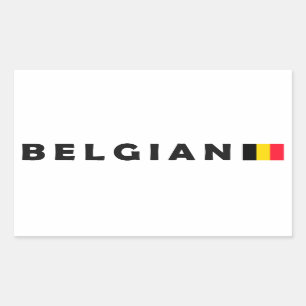Belgium patriot design rectangular sticker
