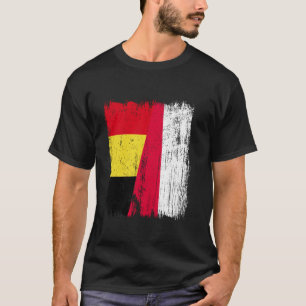 Belgium Poland Half Flag Belgian Polish Ancestry T-Shirt