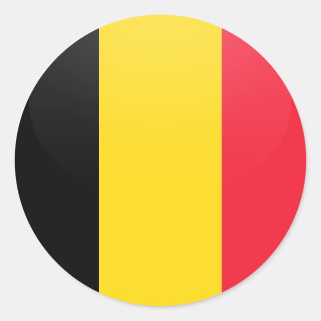 Belgium quality Flag Circle Classic Round Sticker (Front)