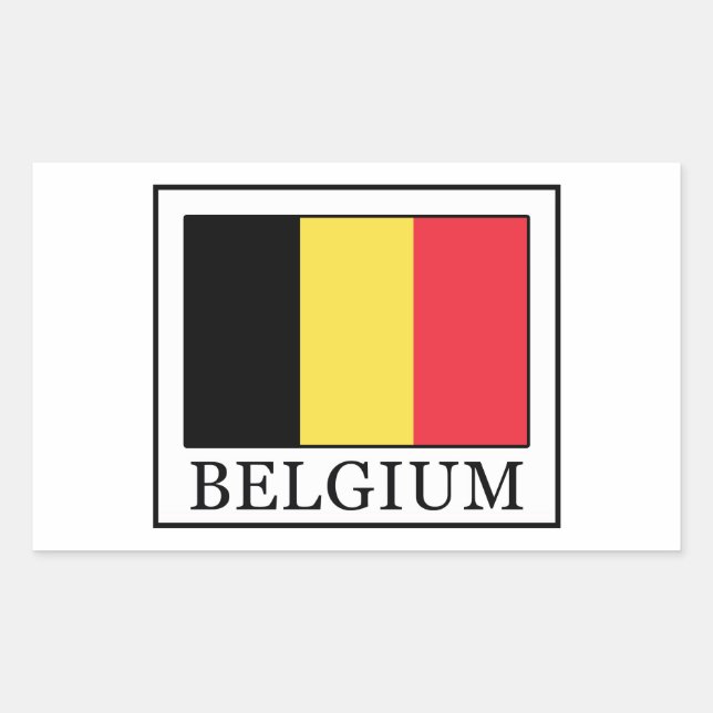 Belgium Rectangular Sticker (Front)