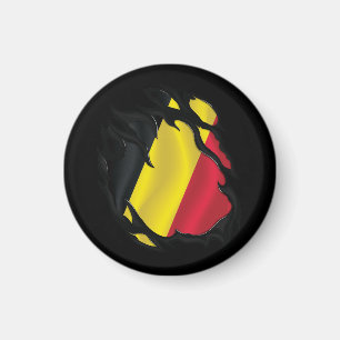Belgium Ripped Flag Magnet