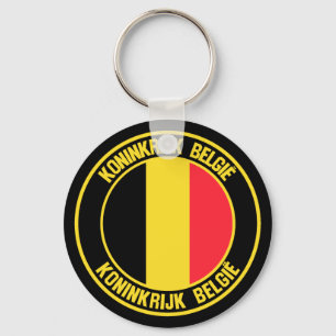 Belgium Round Emblem Key Ring