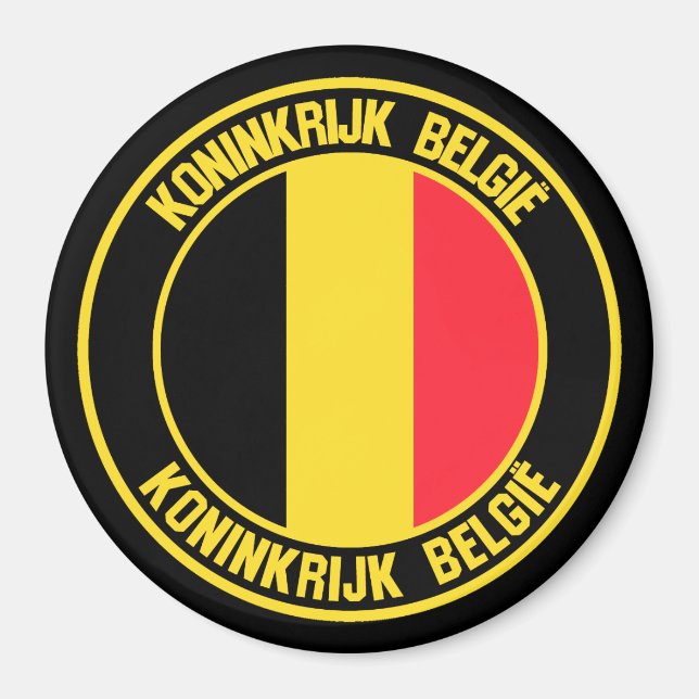 Belgium Round Emblem Magnet (Front)