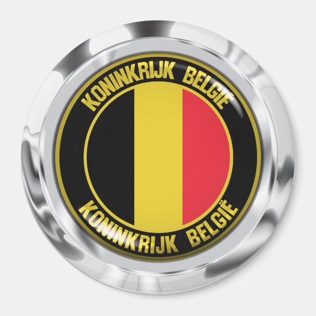 Belgium Round Emblem Magnet (Front)