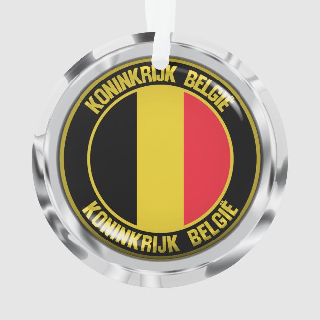 Belgium Round Emblem Ornament (Back)
