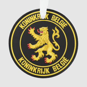 Belgium Round Emblem Ornament