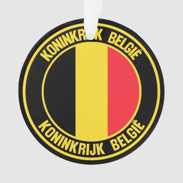 Belgium Round Emblem Ornament (Front)