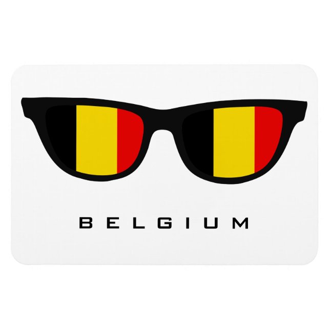 Belgium Shades custom text & colour magnet (Horizontal)